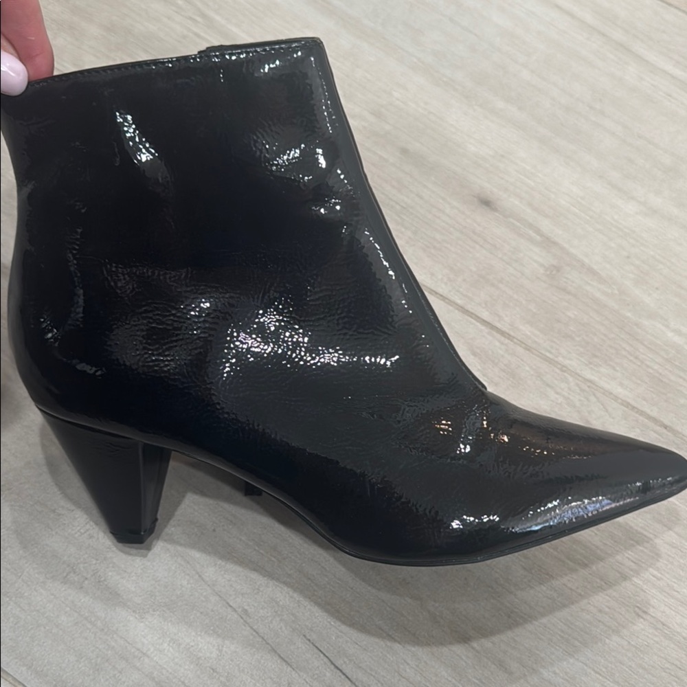 Black Patent Ankle Booties Forever 21
